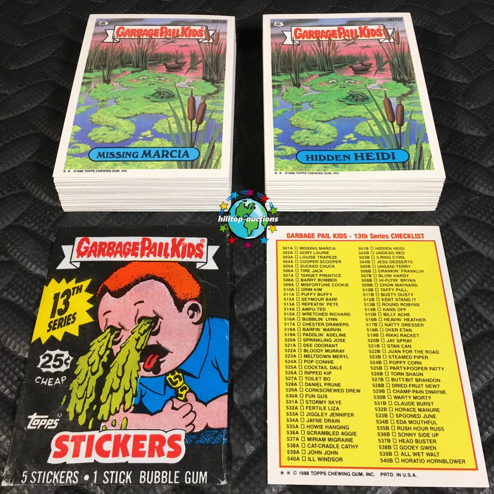 GARBAGE PAIL KIDS 13th SERIES 13 COMPLETE 88-CARD SET 1988+FREE WAX WRAPPER OS13 - Image 1 of 1