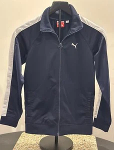 Puma Boys Medium Navy and White Track Jacket - Picture 1 of 2