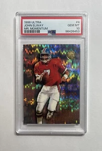 JOHN ELWAY 1996 Fleer Ultra #4  Mr Momentum Insert Denver Broncos HOF PSA 10 - Picture 1 of 4