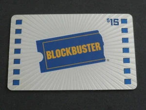 BLOCKBUSTER VIDEO GIFT CARD BLUE & SILVER TICKET $15 2008 -NO VALUE CARD- - Picture 1 of 3