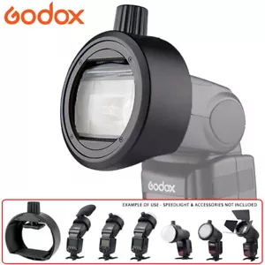 AU*Godox S-R1 Round Head Accessories Adapter for Camera Speedlight & AK-R1 - Picture 1 of 8