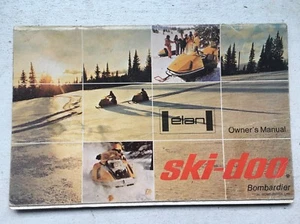 De colección 1970 Ski Doo Bombardier Elan Moto de Nieve Manual del Propietario con Desplegable - Imagen 1 de 3