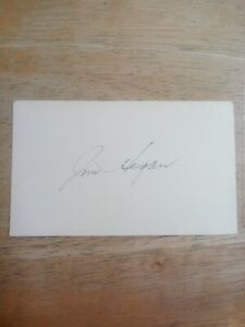 Jim Hegan Baseball Autograph on Index Card Player & Coach