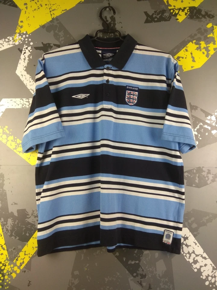 England Team Training Jersey Football Soccer Polo Shirt Umbro Men Size XL ig93 - Image 1 of 4