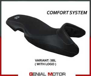 Seat saddle cover Tauro comfort system Black BL+logo T.I. BMW G 650 GS 2010>2016