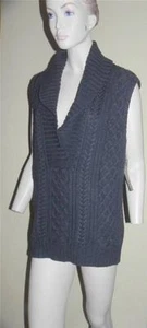 Lauren Ralph Lauren Charcoal Grey Cable Sleeveless Cotton Vest L - Picture 1 of 1