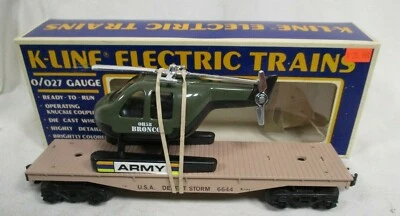 K-Line K-6644 Desert Storm Helicopter Flat Car  - Image 1 of 4
