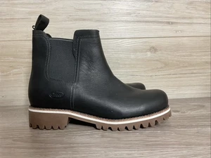 Chaco Damen 7 Felder schwarz Leder wasserdicht zum Überziehen Chelsea Boots Booties - Bild 1 von 9