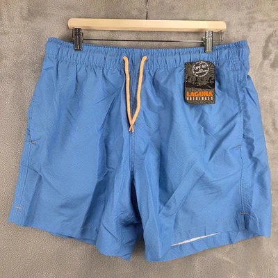 Bañador Laguna Originals Para Hombre L Azul Cintura Elástica Cordón Con Bolsillos. Foto 1 de 4