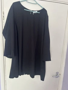 Woman Black Blouse By Yours London Size 24 New With Tags - Picture 1 of 24
