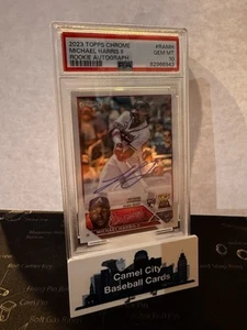 2023 Topps Chrome Michael Harris II Rookie Auto RC #RAMH PSA 10 Braves - Picture 1 of 3