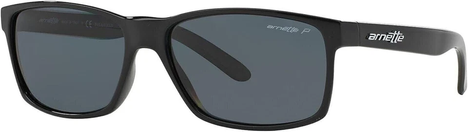 Arnette Men's An4185 Slickster Sunglasses Black/polarized Grey 59 Mm