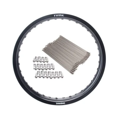 Kit de llantas traseras y radios Tusk Impact 19 x 2,15 negro para Kawasaki KX450F 2006-2018 Foto 1 de 4