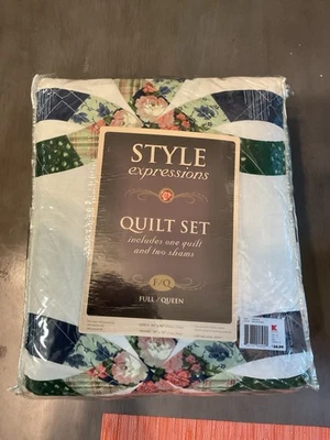 Juego de edredón Style Expressions completo/queen 2 fundas color Lakeville anillo de boda nuevo Foto 1 de 2