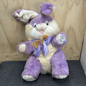 Juguete de peluche Dan Dee Soft Expressions 34” púrpura de colección conejito conejo - Imagen 1 de 22