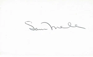 SIGNED 3x5 INDEX CARD OF SAM MELE (DECEASED 2017)! GREAT AUTOGRAPH! - Picture 1 of 1