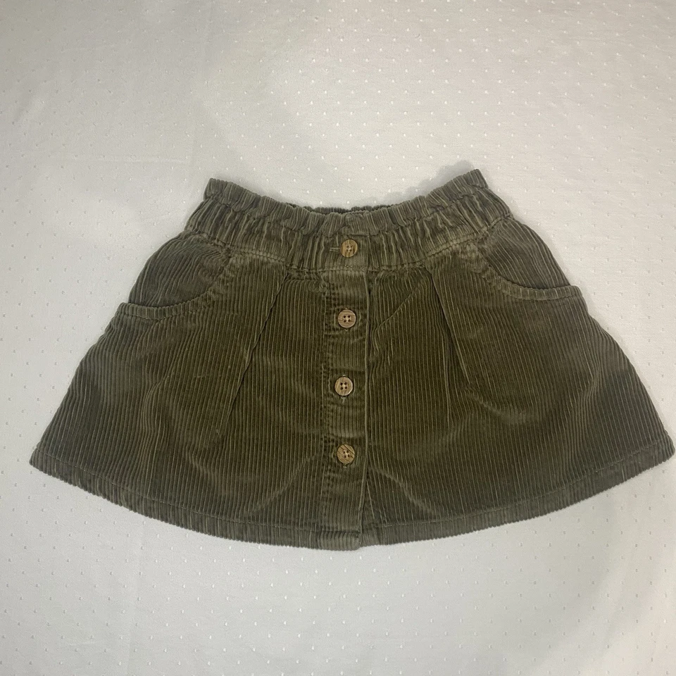 Organic Little Planet By Carter’s Toddler Girls Corduroy Green Skirt 3T - Image 1 of 4