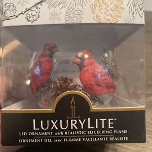 Ganz Luxury Lite Cardinal LED ornamento con fiamma tremolante nuovo con scatola - Foto 1 di 8