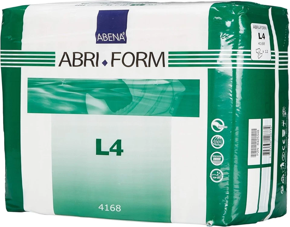 Abena Abri-Form Comfort L4 Incontinence Brief L Contoured 4168 24 Ct