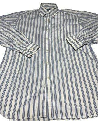 Vintage Gitman Bros Blue Striped Oxford Button Down Shirt 15 33 Long Sleeve - Image 1 of 4