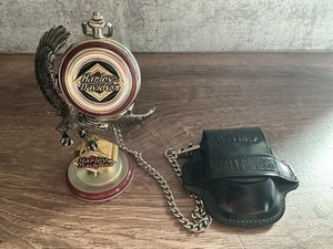 Harley Davidson Franklin Mint Electra Glide Taschenuhr Eagle Stand & Case - Bild 1 von 7