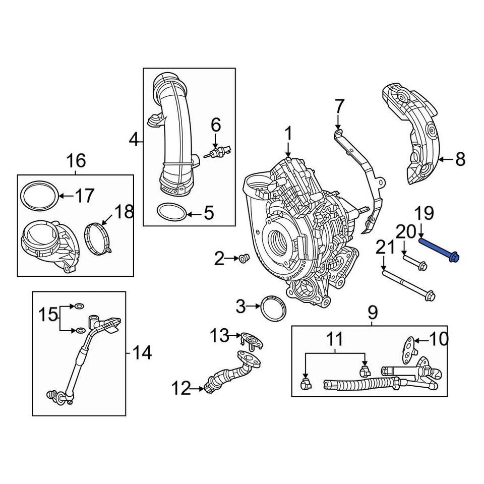 For Jeep Grand Cherokee 2014-2018 Jeep 68486939AA Turbocharger Mounting Bolt Foto 1 de 1