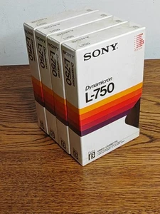 4 x Sony Betamax L-750 New Video Tape Dynamicron Beta Cassette - Bild 1 von 5