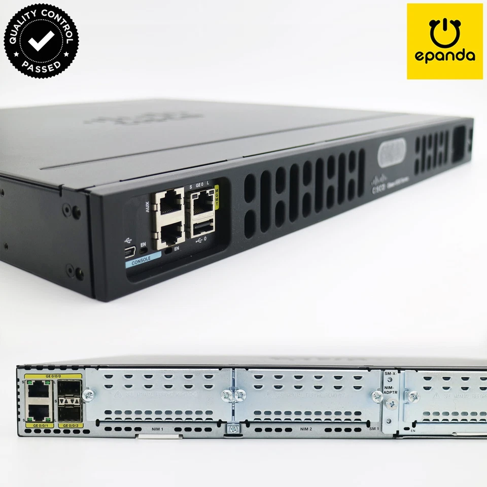 Cisco ISR4331-SEC/K9 Bundled Lic: Security, High Security, Throughput, 1Y-Wty - Image 1 of 4