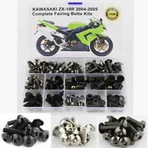 Kit completo de pernos de carenado de sujeción de carrocería aptos para Kawasaki ZX-10R 2004-2005 - Imagen 1 de 17