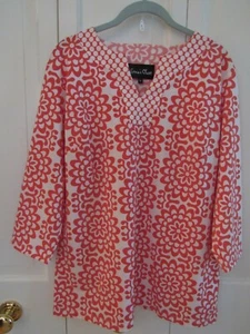 Emma’s Closet Coral/White Tunic - Medium - NWOT - Picture 1 of 5