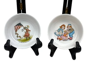 2 Vintage 1980er Oneida Kinder Melamin Holly Hobbie & Raggdy Ann und Andy Schalen - Bild 1 von 5