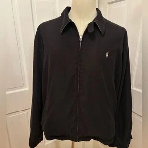 Chaqueta Polo Golf Ralph Lauren Vintage Ligera Forrada Cremallera Completa Negra Para Hombre XXL - Imagen 1 de 11