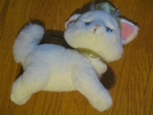 Vintage Disney Plush The Aristocats Marie Stuffed Toy Gold Crown Collar Bean Bag - Picture 1 of 3