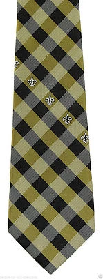 Corbata para hombre New Orleans Saints con licencia NFL fútbol americano deportes a cuadros corbata  Foto 1 de 3