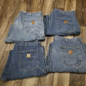 Carhartt Jeans Men's Size 40X30 Relaxed Fit Lot Of Four (All Have Holes) - Picture 1 of 13