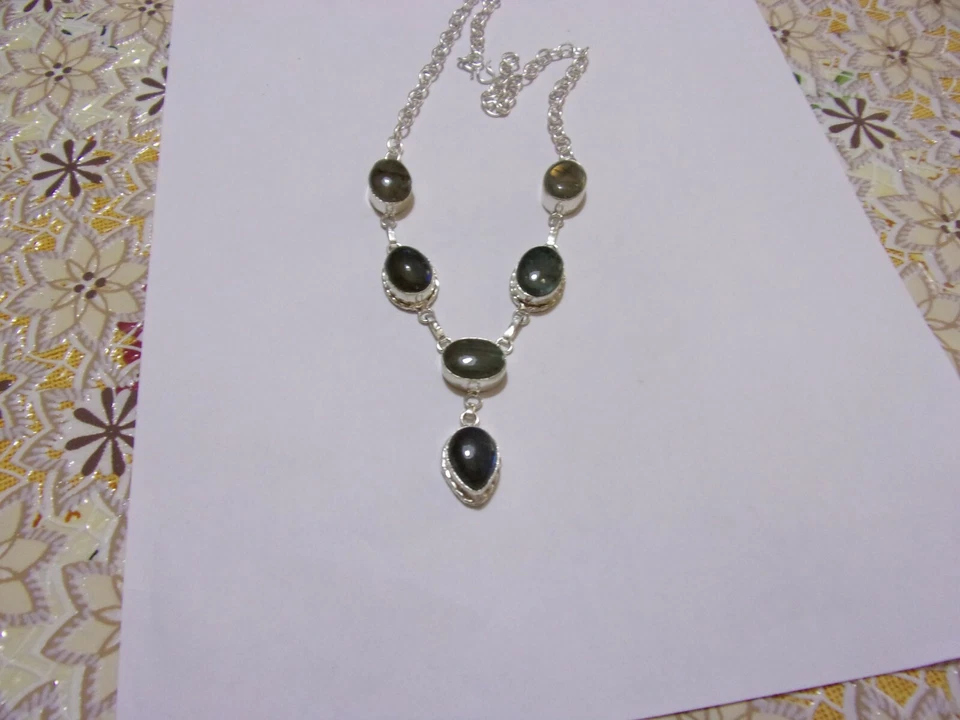 catenina in argento con labradorite - Immagine 1 di 4