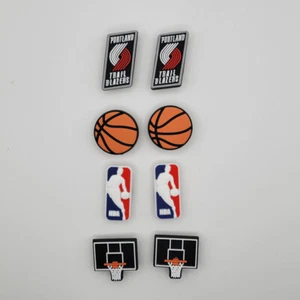 NBA Portland Trail Blazers Basketball Team For Crocs Shoe Charms - 8 Pieces - Picture 1 of 1
