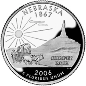2006-P NEBRASKA STATE QUARTER 1-COIN BRILLIANT UNCIRCULATED FREE SHIPPING - Picture 1 of 1