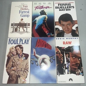Lot Of 6 VHS Movies Popular Titles Footloose Forrest Gump Ferris Action Comedy - Picture 1 of 14