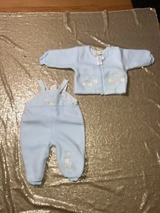 Baby Boy Clothes New Vintage Carter's Classics 3-6 Month 2pc Dog Overall Outfit - Picture 1 of 6