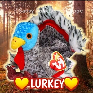 ❤️ 2000 LURKEY Ty Beanie Babies Acción de Gracias Wild TURKEY Baby *MWMT* - Imagen 1 de 6