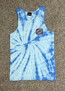 Santa Cruz Skateboarding Men’s T-Shirt Tank Top Blue Multicolor Tie-Dye Size S - Picture 1 of 22