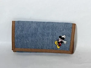 DISNEY MICKEY MOUSE UNLIMITED BLUE JEAN MATERIAL EMBROIDERED - Picture 1 of 8