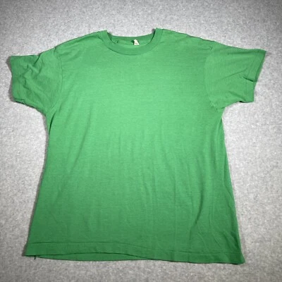 Vintage 80s Screen Stars Amazing Grace Jesus L Green Single Stitch Paper Thin - Image 1 of 4