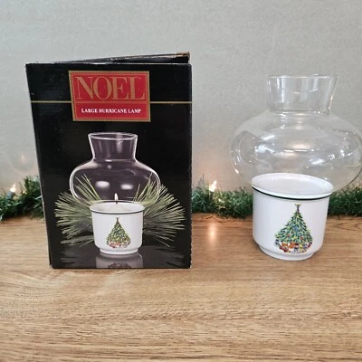 Candelabro Lámpara Huracán Grande Salem Noel De Colección 8" H Vidrio Y Porcelana Foto 1 de 4