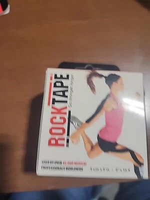 RockTape Standard Black KT Tape Roll Kinesiology Sports Recovery 10" X 105 - Image 1 of 4