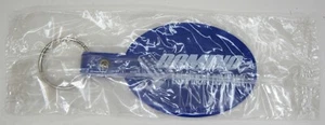Domino Equipment Company For Service Call Blue Plastic White Letters Keychain - Picture 1 of 3
