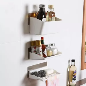 Bathroom Organiser Rack Shower Caddy Wall Shelf Stick on Adhesive Pads 3 Tiers - Picture 1 of 6