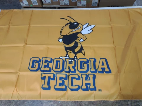 Officially Licensed NCAA Georgia Tech Yellow Jackets Team Logo 3'x5' House Flag Cover