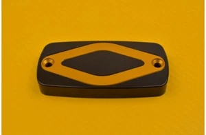 Black-Gold Front Brake/Clutch Fluid Reservoir Cap HONDA VFR1200 X Crosstourer - Picture 1 of 3